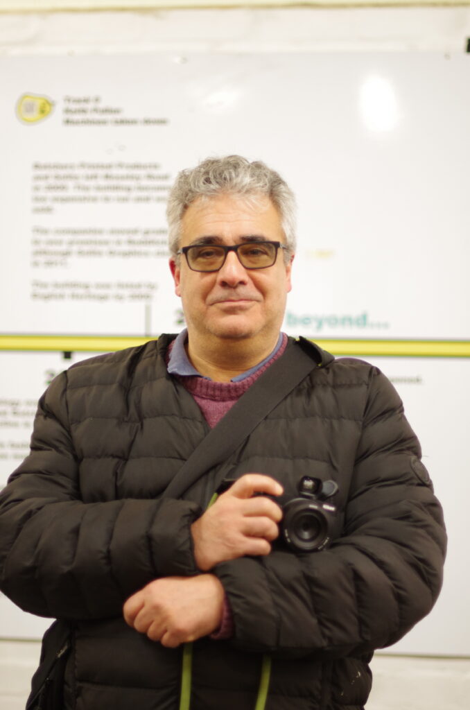 Francesco, co-founder of PRISM, exhibiting at Second Saturday