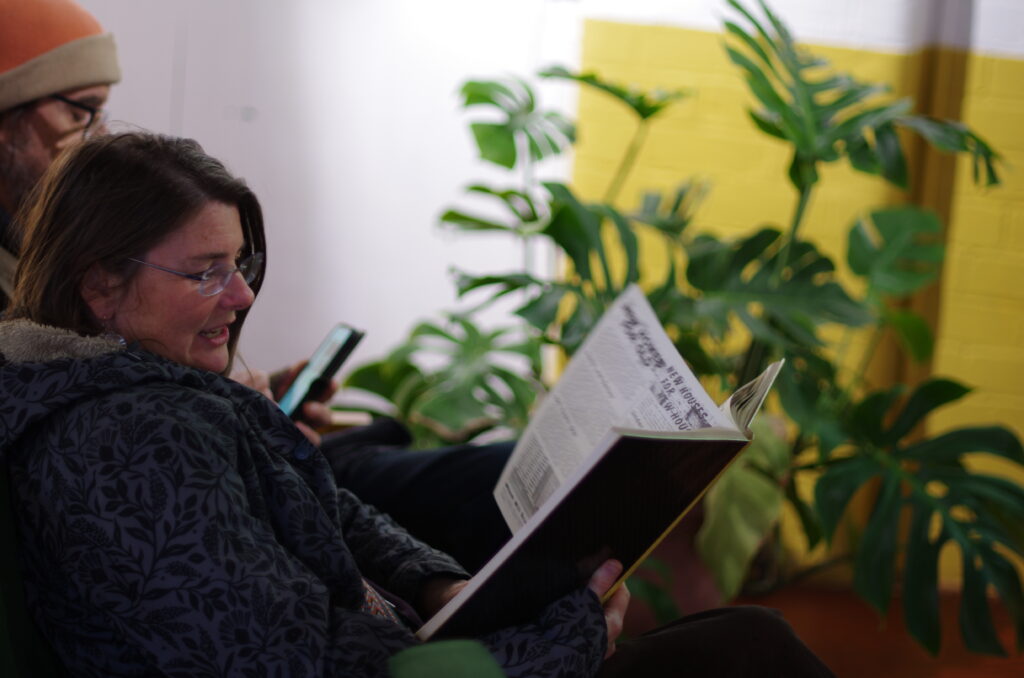 Flicking through past editions of the Balsall Heathan on display
