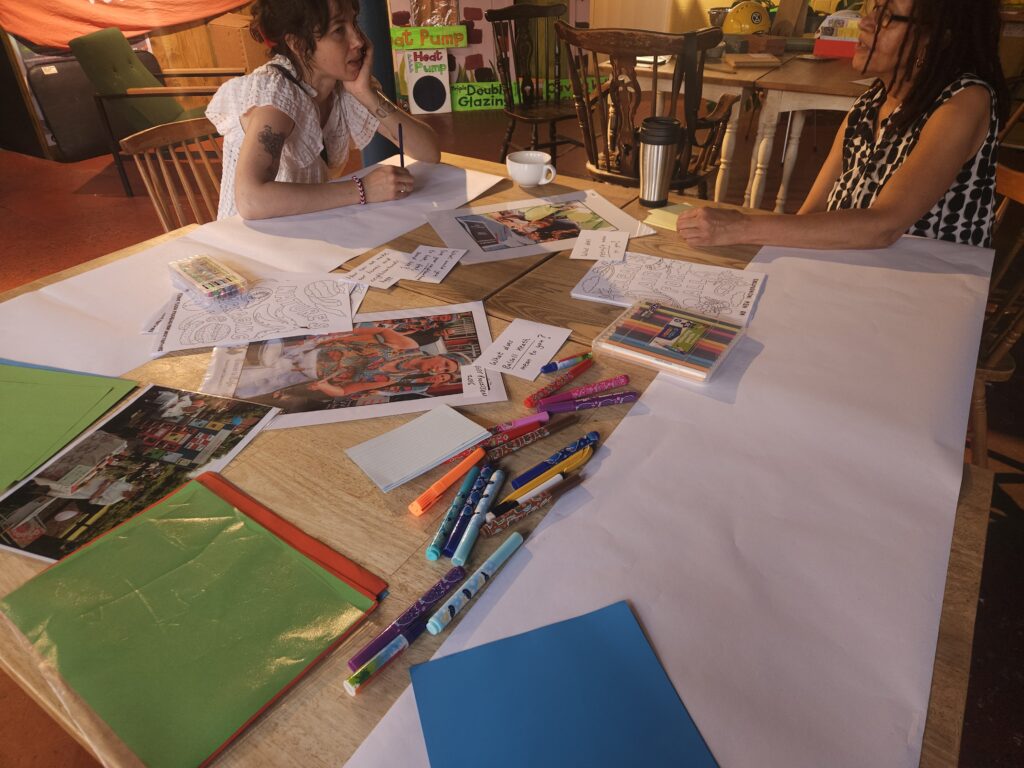 Sharing ideas at the Old Print Works