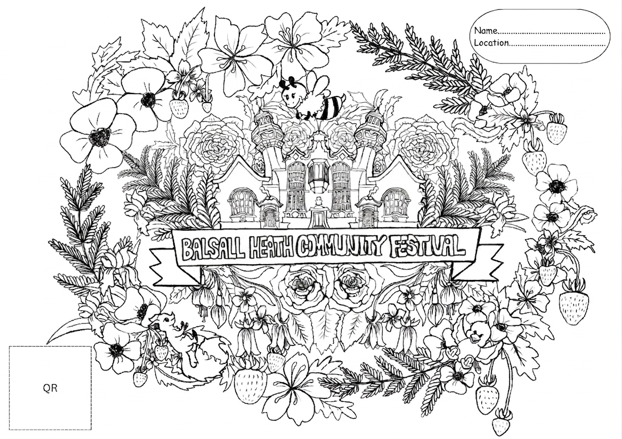 Balsall Heath Colouring flyer