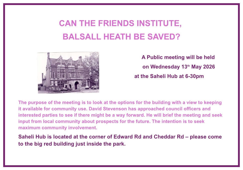 Save the Friends Institute flyer