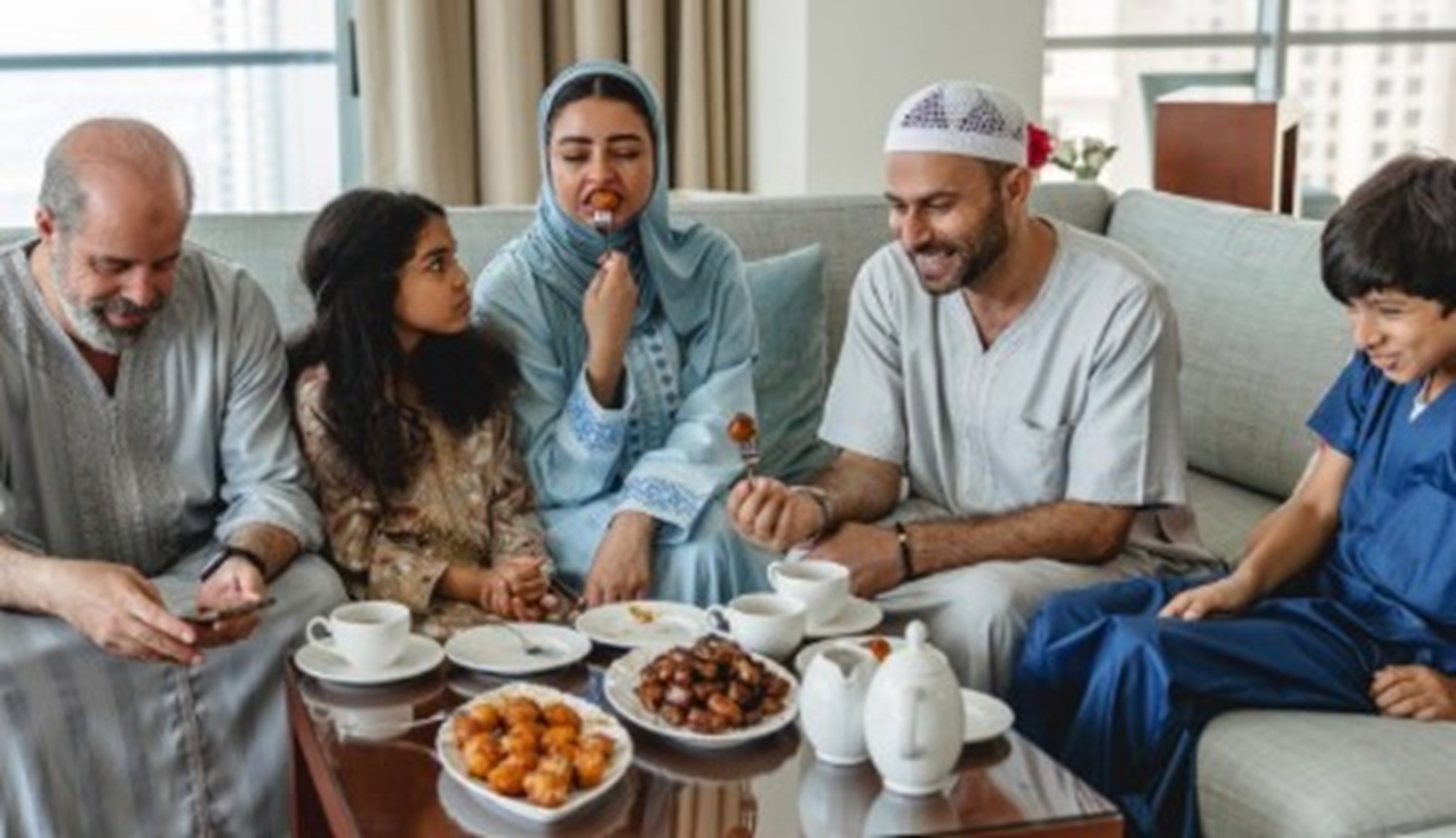 Family eating