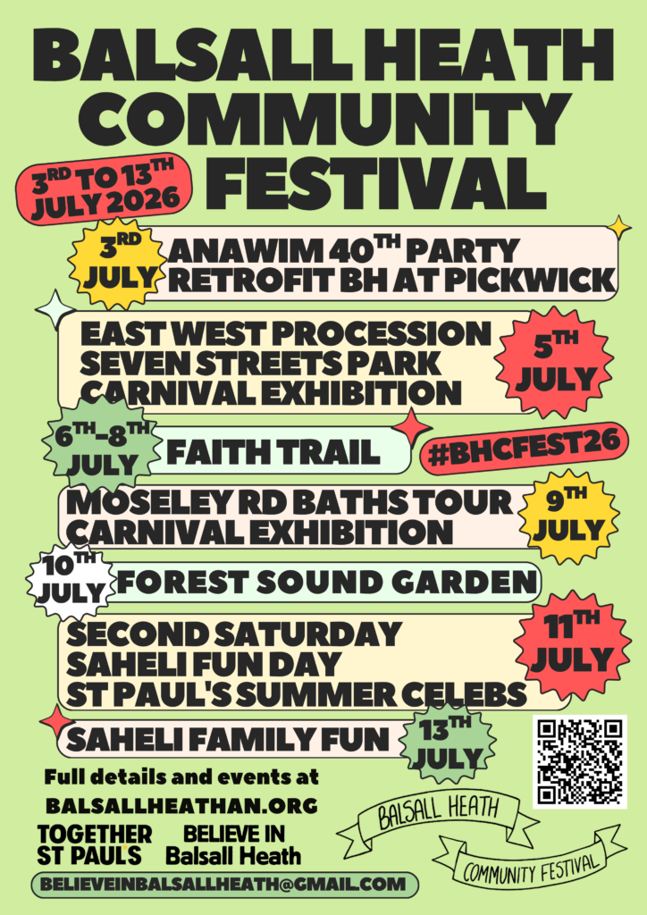 Balsall Heath Community Festival 2026 Schedule