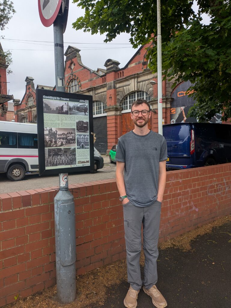 Climber and Manager Joe outside Creation Climbing Centre