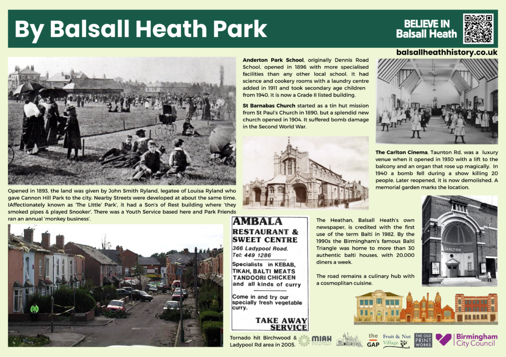 By Balsall Heath Park, so much history