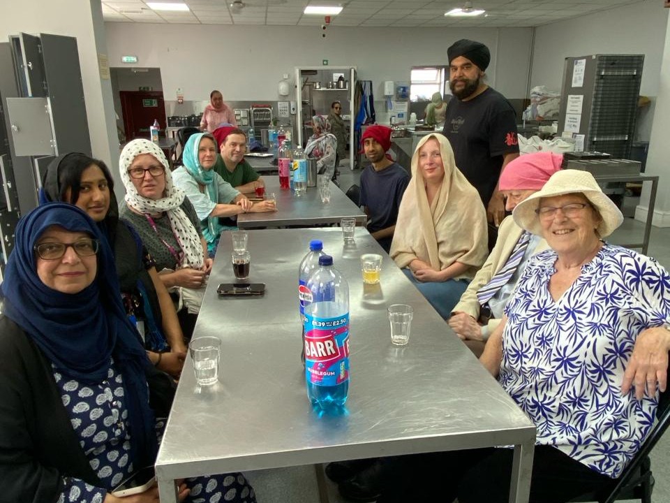 Meeting at the Gurdwara for a meal