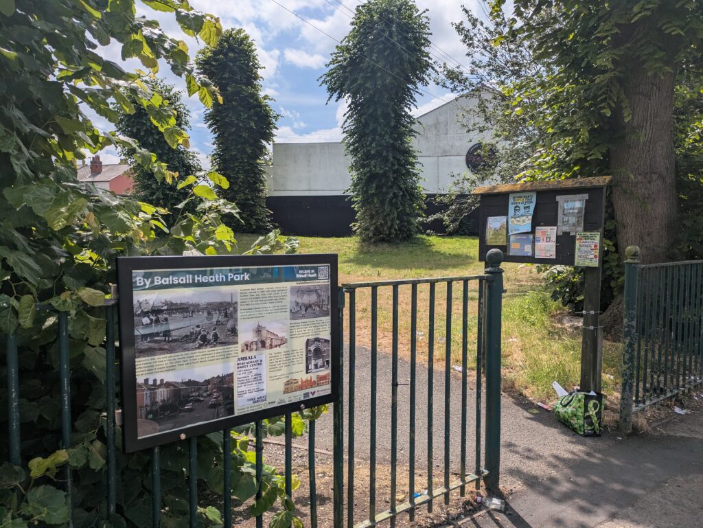 Entrance to Balsall Heath Park