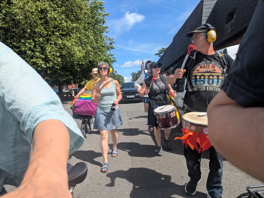 Drumming to George Street Park