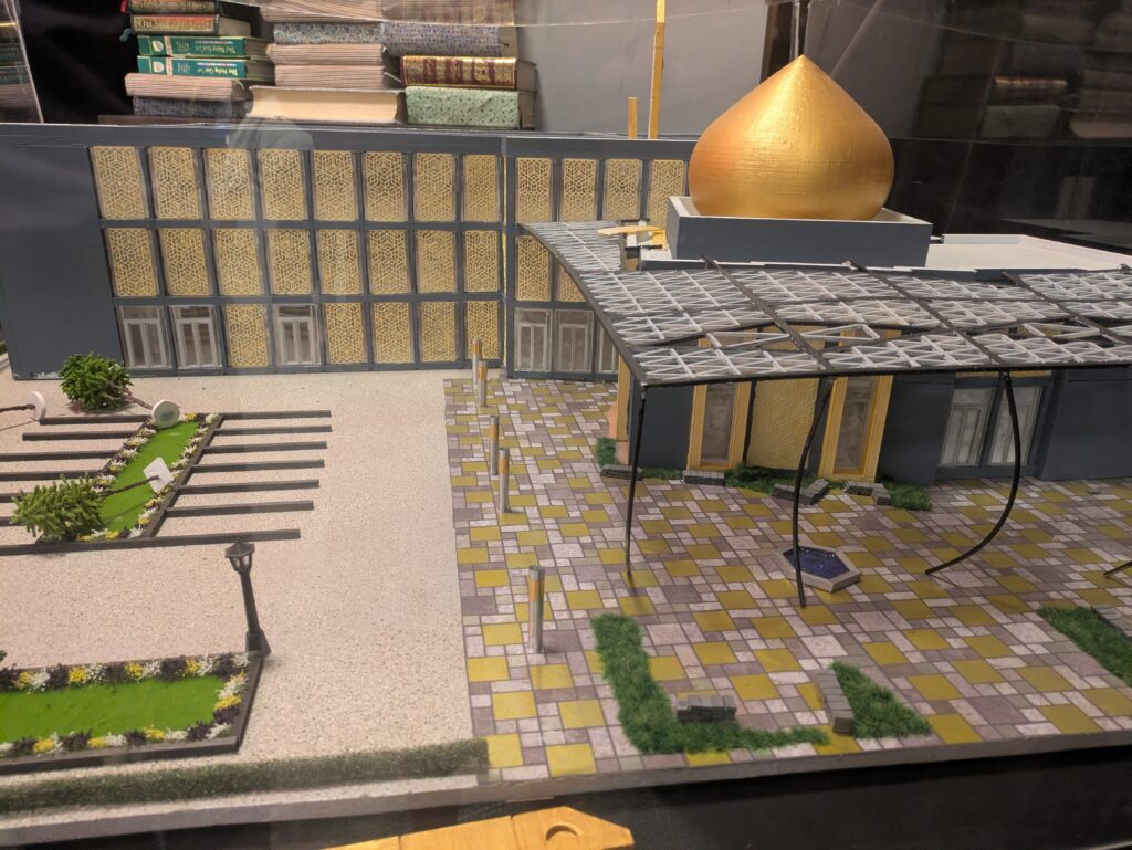 'The model of the new Mosque, which is being built. And as I said that, Goodwilling, it will be ready in 12 to 15 months.'