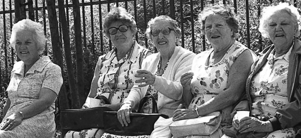 Women on a wall in balsall heath